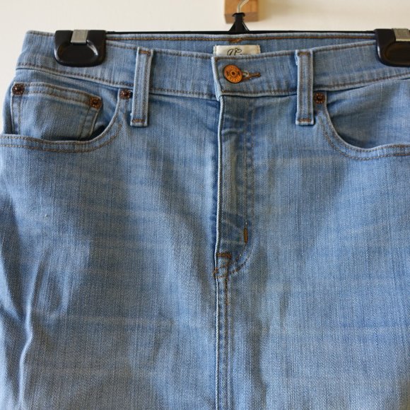 J.Crew Doran Frayed Denim Jean Pencil Skirt 27P 27 Petite #F2576 4 - Picture 11 of 16